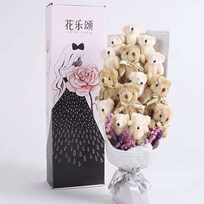 公仔創意花束-關節熊5只＋胖胖熊9只